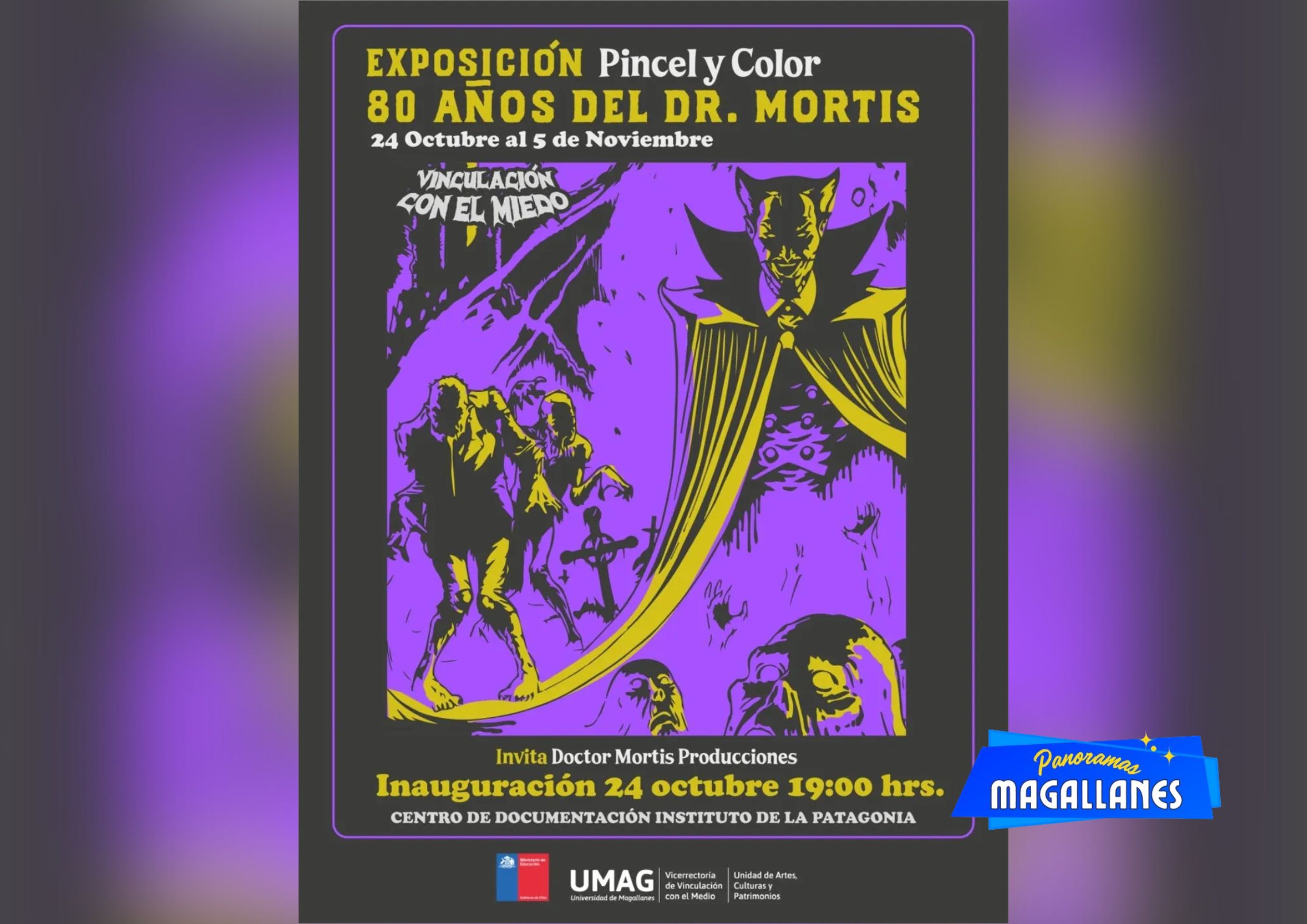 Últimas semanas para disfrutar de la exposición inspirada en el Doctor Mortis en Punta Arenas