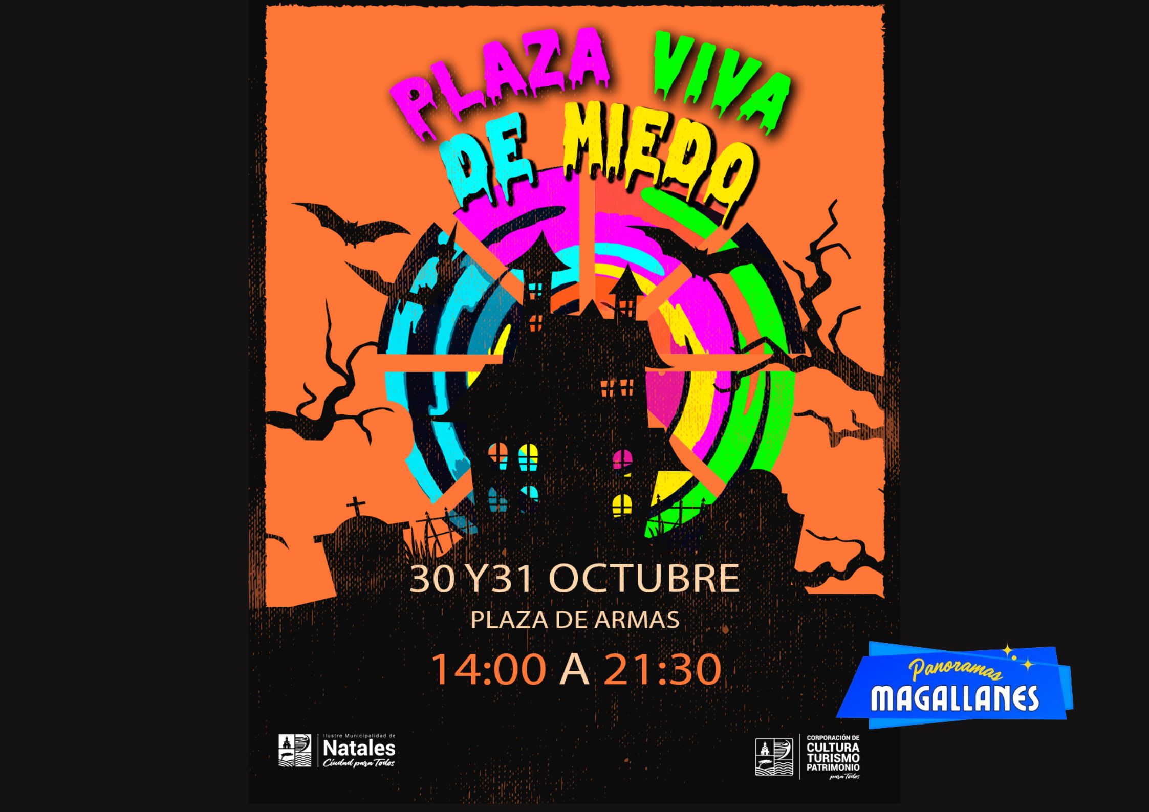 Natales vivirá una terrorífica “Plaza Viva de Miedo” con concursos, música y diversión familiar