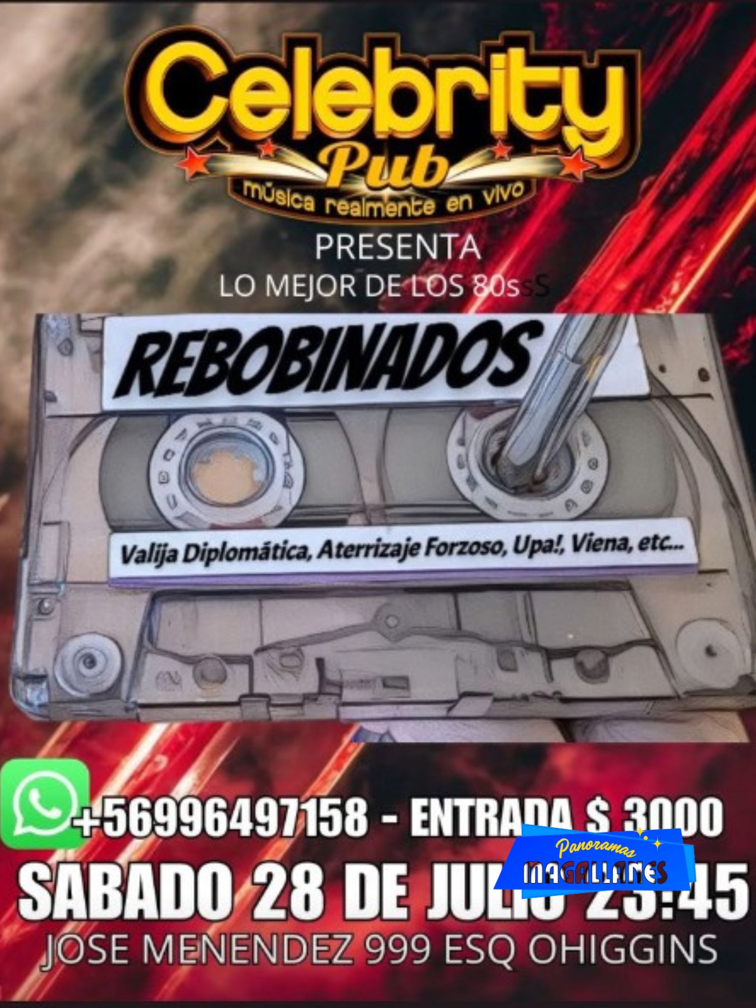 Rebobinados revive hits latinos ochenteros en Punta Arenas