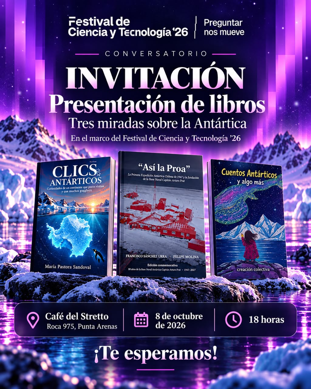 El panorama del jueves: la Antártica se lee, se cuenta y se conversa en Café del Stretto